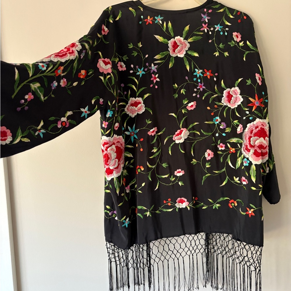 100% Embroidered Silk Bolero Shrug